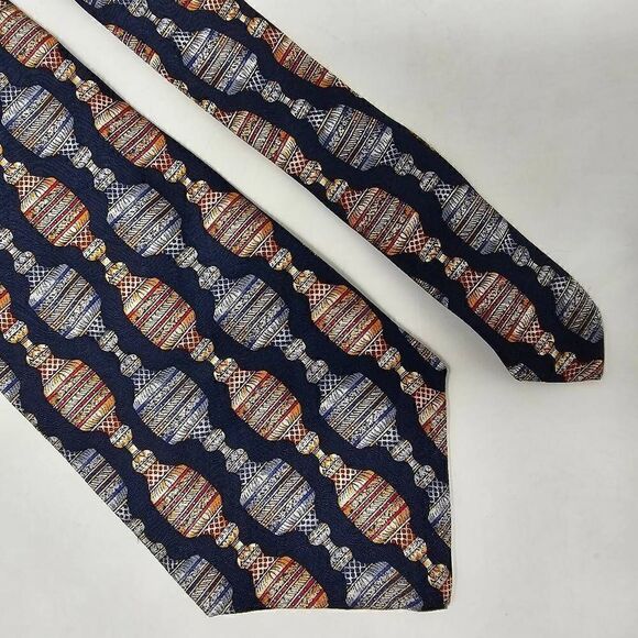 METROPOLITAN MUSEUM OF ART RED BLUE TAN ARCHITECTURAL BAROQUE DESIGN SMOOTH 4" - Picture 1 of 2